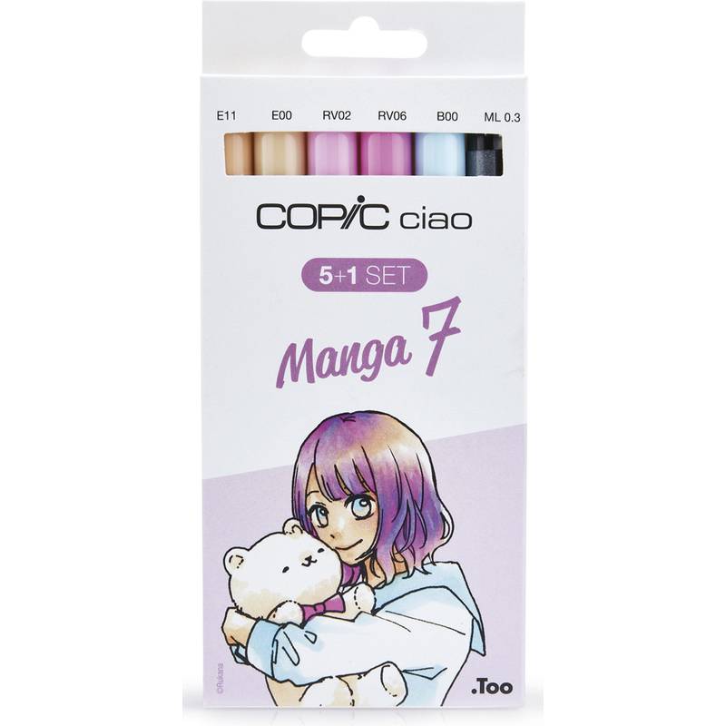 COPIC Marker ciao, 5+1 Set "Manga 7"-0