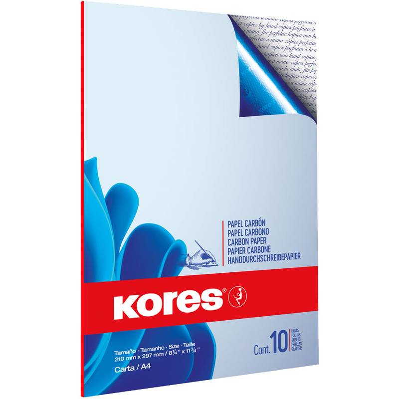 Kores Durchschreibepapier, DIN A4, blau, 10 Blatt-0
