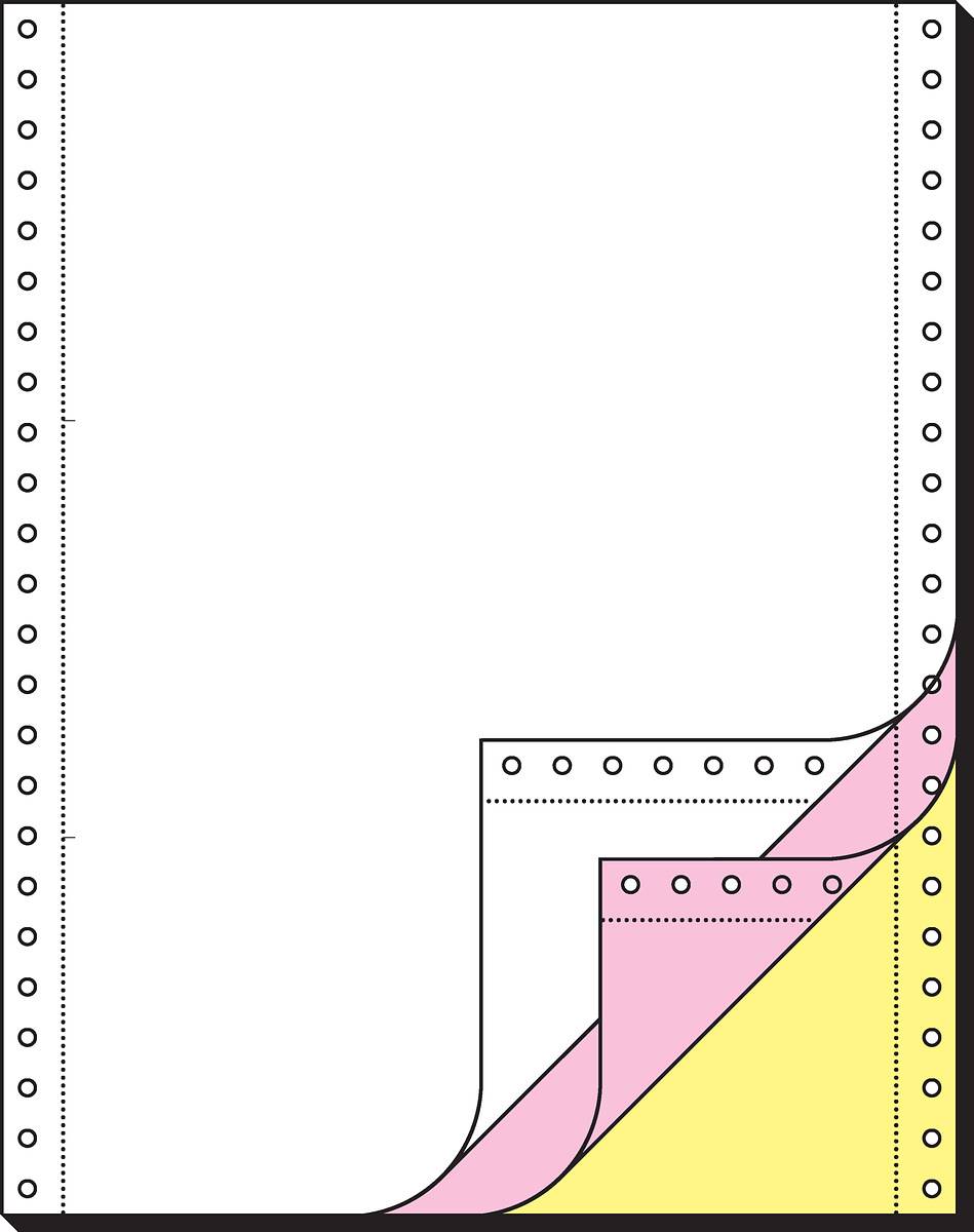 SIGEL Computerpapier 12"x240 mm, A4, LP, 70 g/m², 3f, blanko, 600 Sätze, Endlospapier-0
