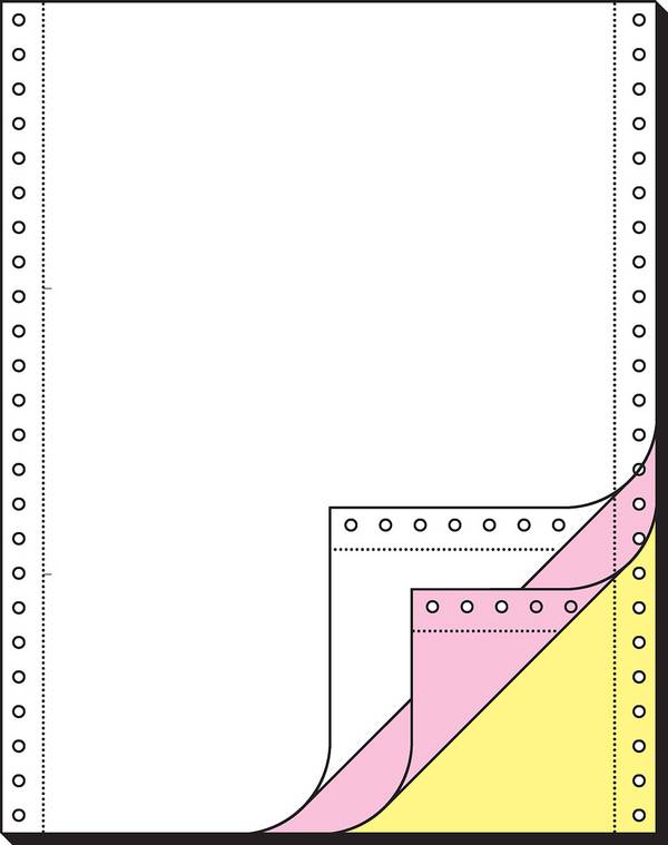SIGEL Computerpapier 12"x240 mm, A4, LP, 70 g/m², 3f, blanko, 600 Sätze, Endlospapier