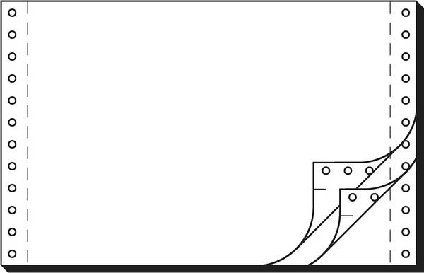 SIGEL DIN-Computerpapier / Endlospapier, 3fach, 6"x240 mm (A5 quer), längsperforiert, 1200 Sätze