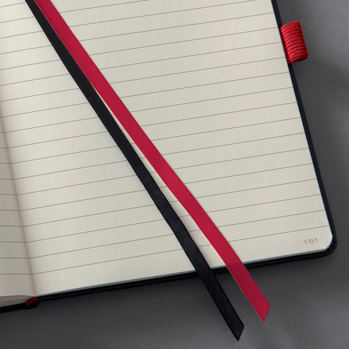 SIGEL Notizbuch Conceptum, Red Edition, Hardcover, ca. A4, liniert, schwarz/rot, 194 S.-3