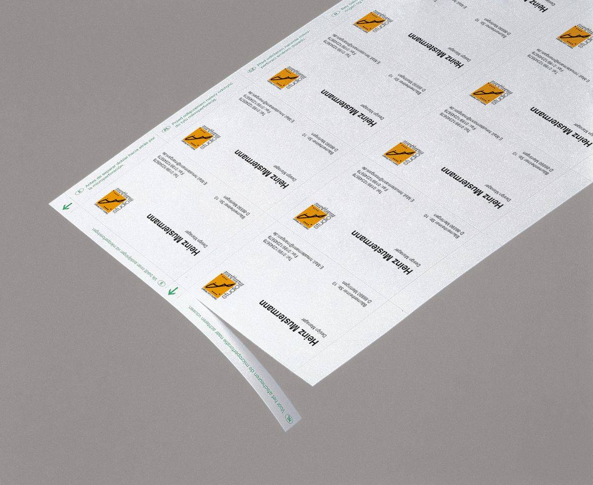 SIGEL Visitenkarten, microperforiert, satiniert200 g/m², hochweiß, 600 Stück-5