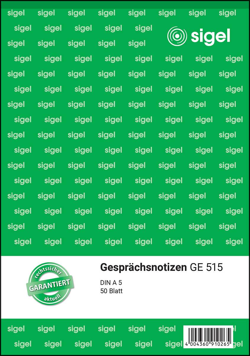 Sigel - Notizformular - 50 Blatt - A5-1