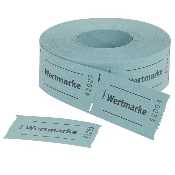 SIGEL Gutscheinmarken-Rollen, »Wertmarke«, blau, fortlaufend nummeriert, 60x30 mm, 500 Stück