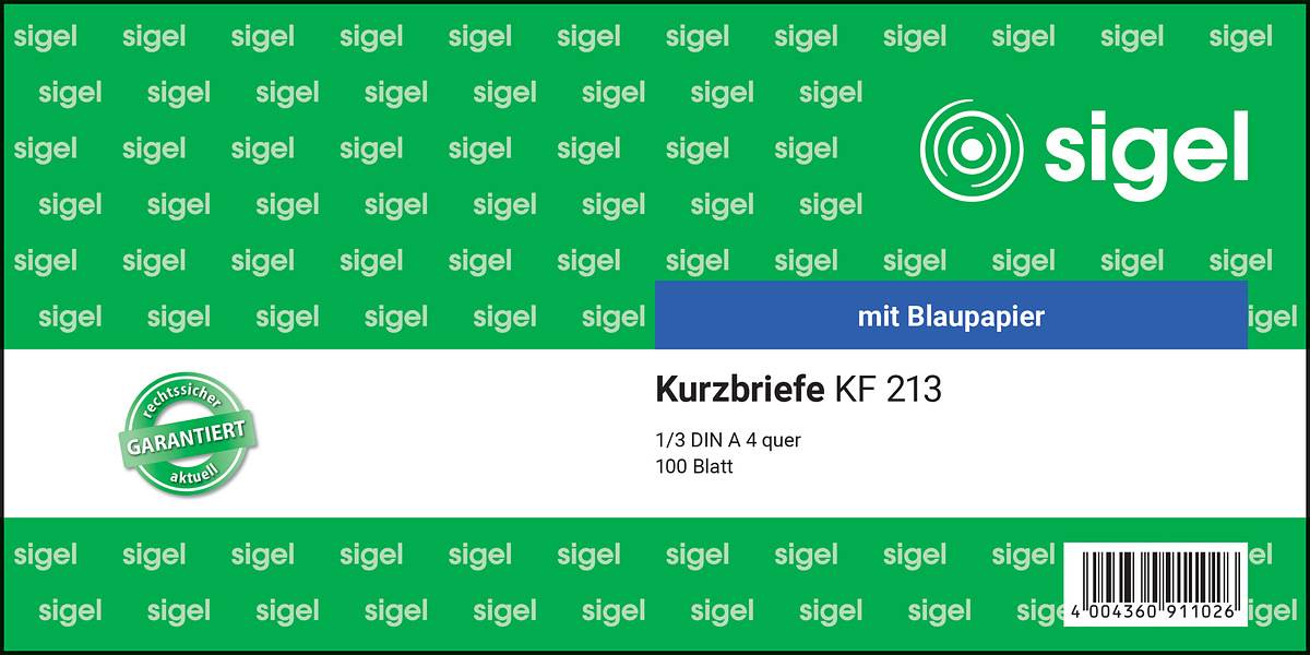 Sigel - Nachrichtenformular - 100 Blatt - 1/3 A4-1