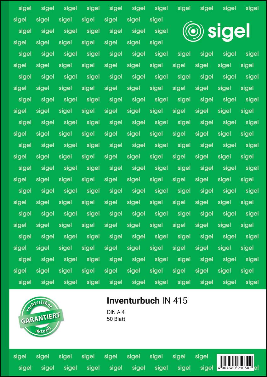 Sigel - Inventarbuch - 50 Blatt - A4-1