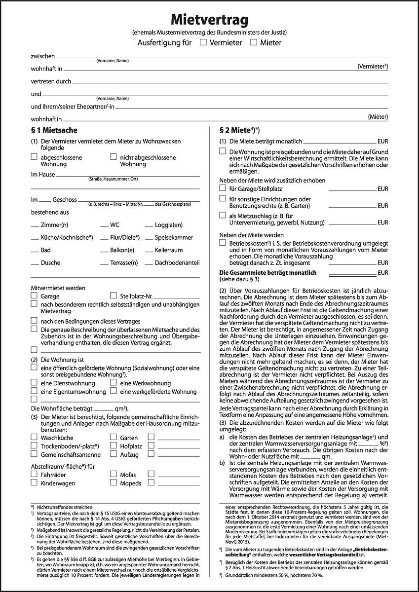 SIGEL Mietvertrag, ehemals Mustermietvertrag, A4, 6 seitig-0
