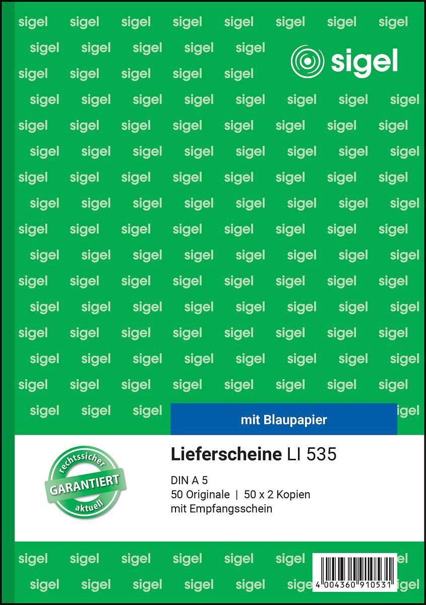 Sigel - Lieferliste - 50 Blatt - A5 - Dreifachausfertigung-1