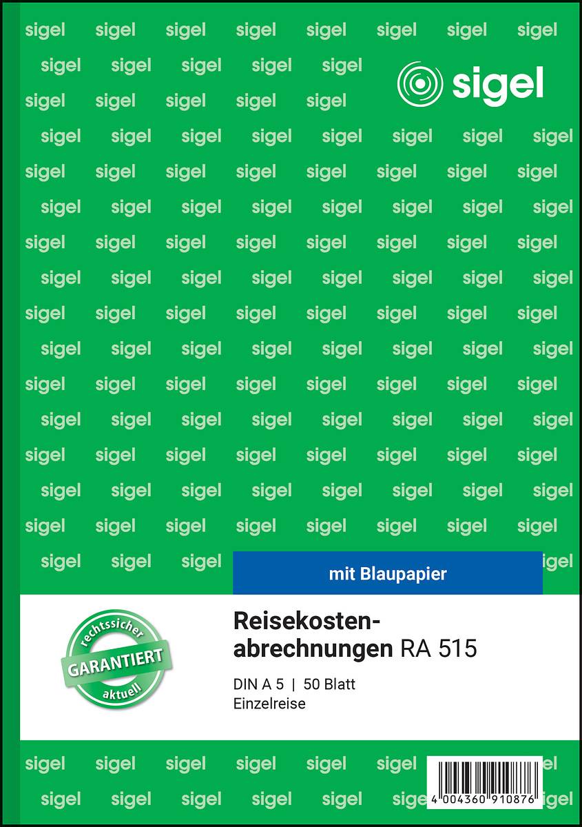 Sigel - Formular für Reisekosten - 50 Blatt - A5-1