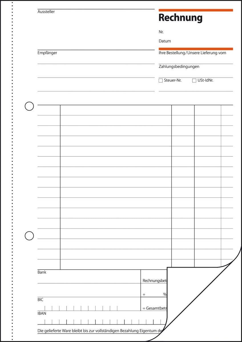 Sigel - Rechnungsformular - 50 Blatt - A5 - Kopie-2