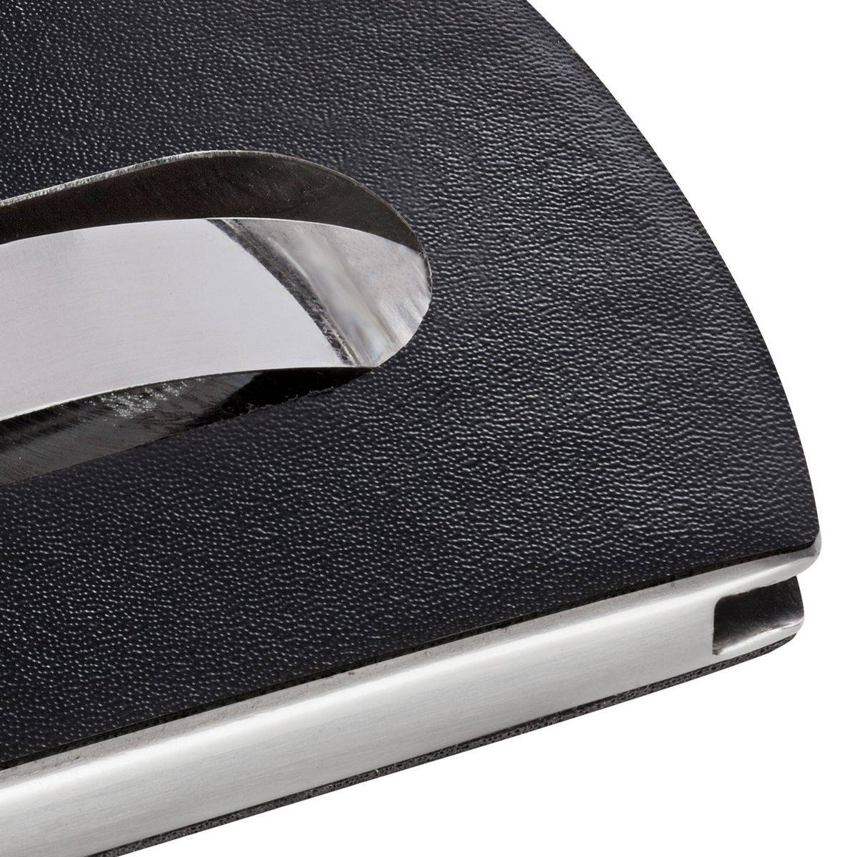 SIGEL Visitenkarten-Etui "Snap" Lederoptik, schwarz, silber-1