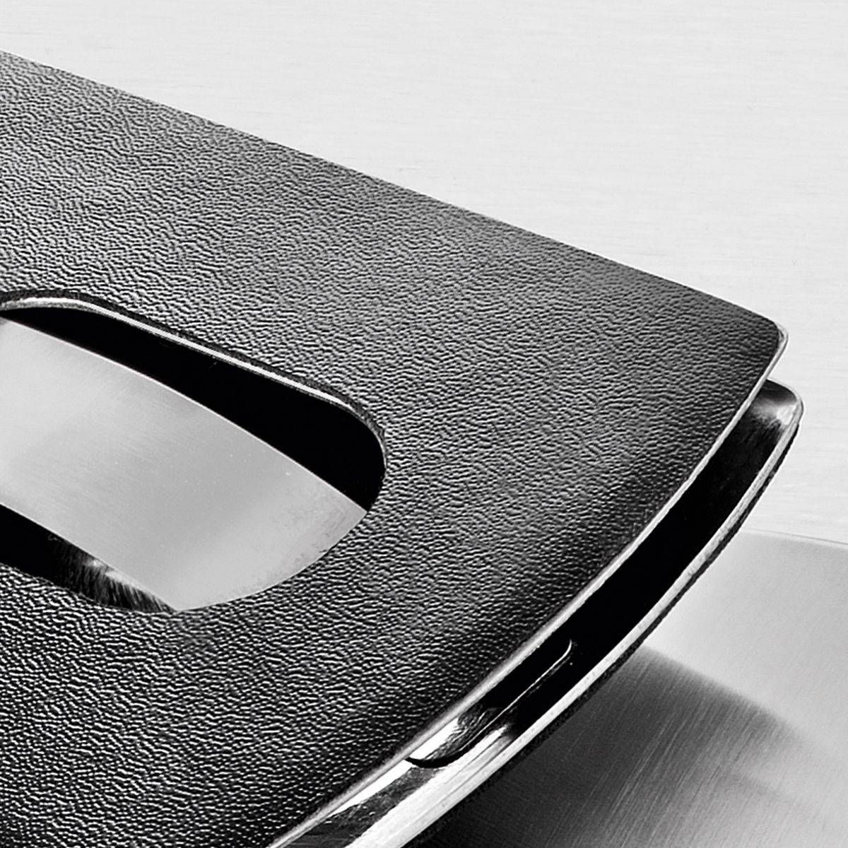 SIGEL Visitenkarten-Etui "Snap" Lederoptik, schwarz, silber-3