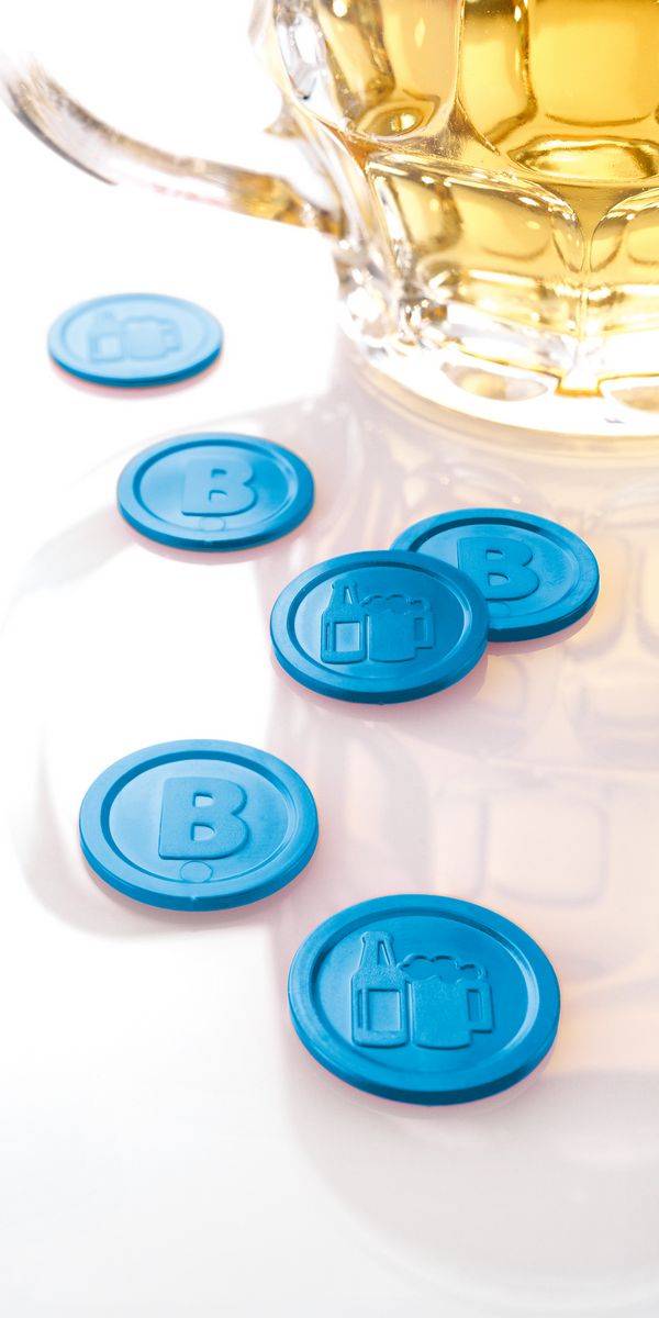 SIGEL Wertmarken Bier, blau, Ø 25 mm, 100 Stück-2