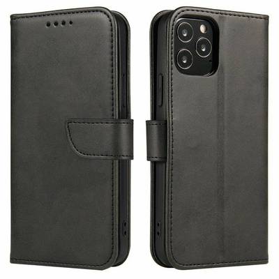 Premium Magnet Case Buch Tasche aufklappbare Hülle Standfunktion für Samsung Galaxy S22 Plus (SM-906B) Schwarz