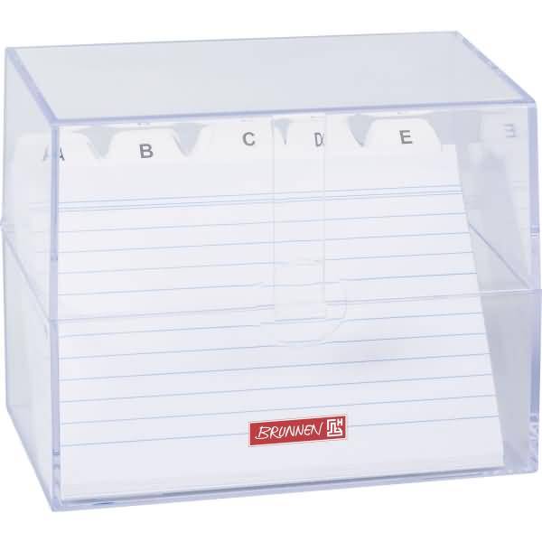 Karteibox A6 gefüllt transparent