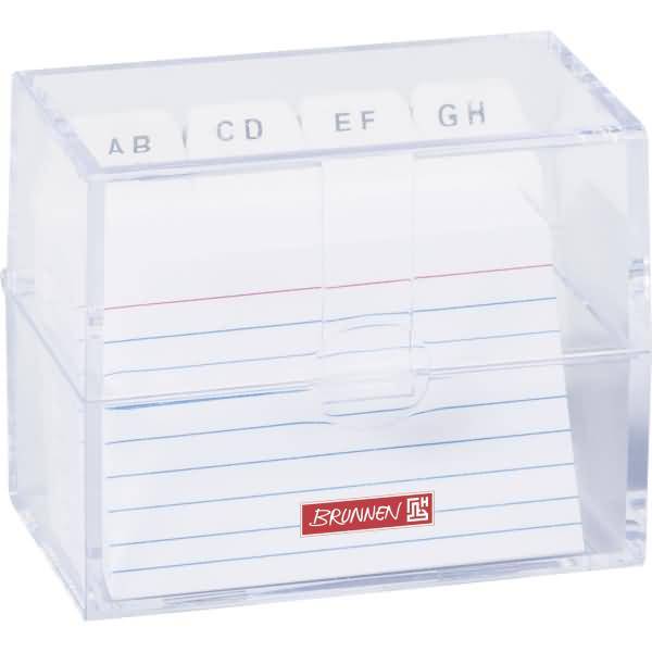 Karteibox A8 gefüllt transparent-0