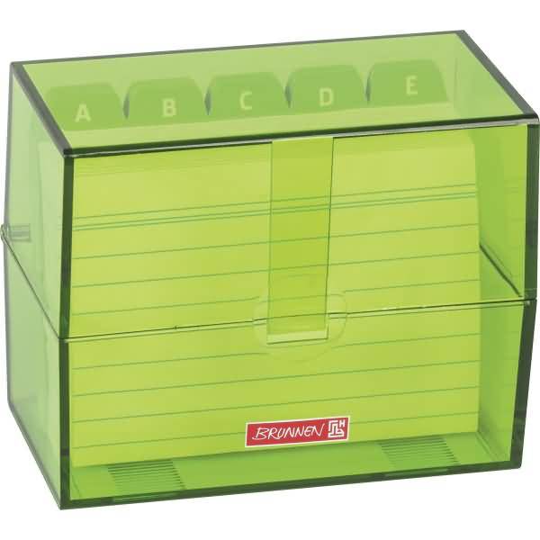 Karteibox A7 gefüllt kiwi