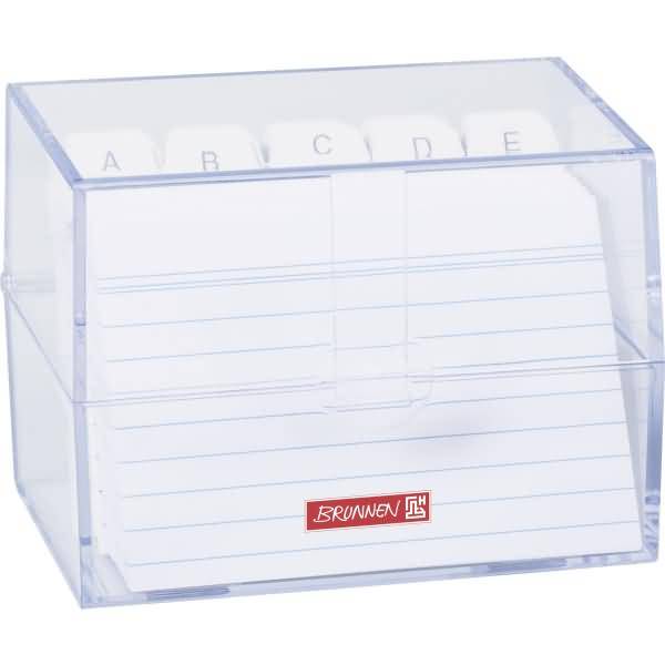 Karteibox A7 gefüllt transparent-0