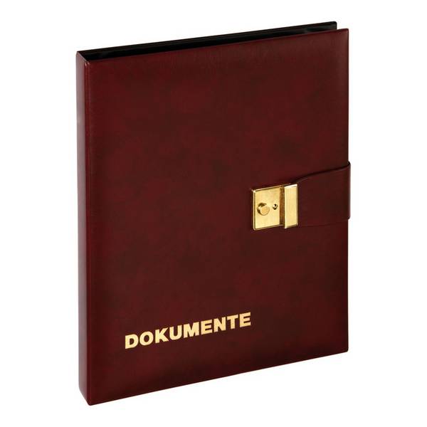 Dokumentenmappe A4 29,5x36cm weinrot