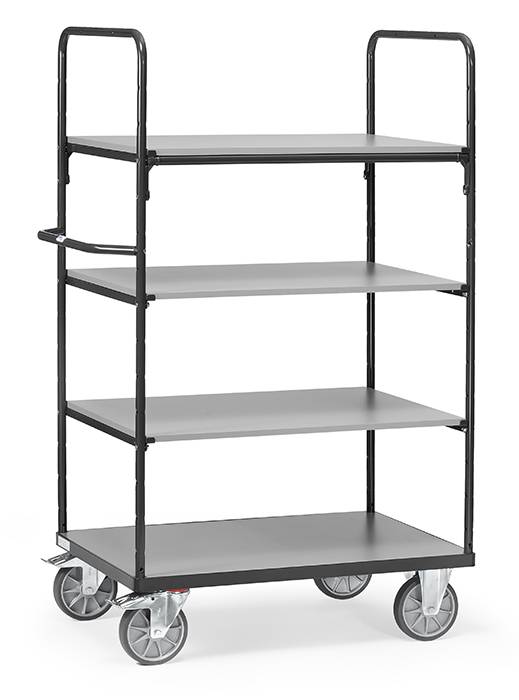 Fetra - Etagenwagen - Tragkraft 600 kg - 1.800 x 809 x 1.369 mm (HxBxT) - 4 Etagen - anthrazitgrau-0