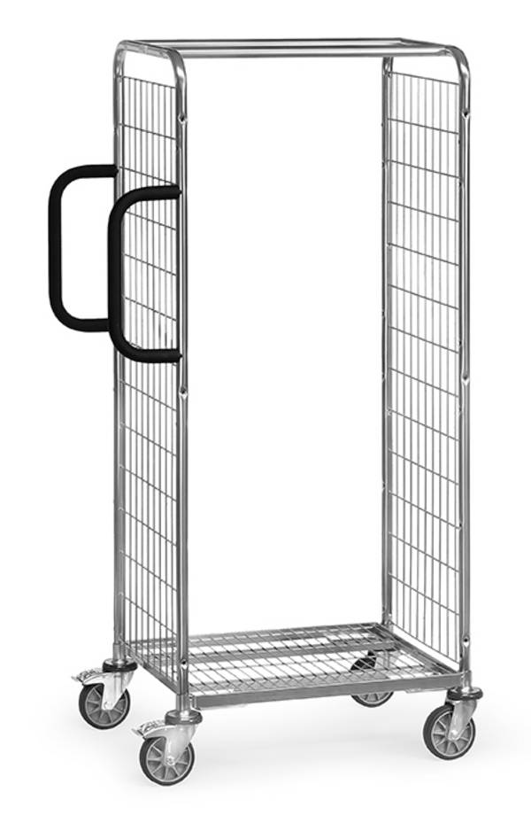 Fetra Kommissionierwagen aus Drahtschweißgitter, 1625 mm hoch 650x510 mm