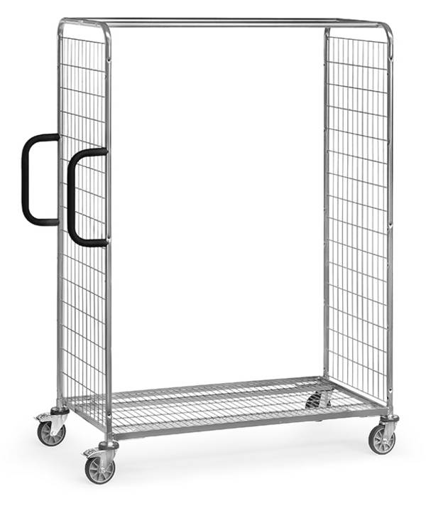 Fetra Kommissionierwagen aus Drahtschweißgitter, 1825 mm hoch 1250x610
