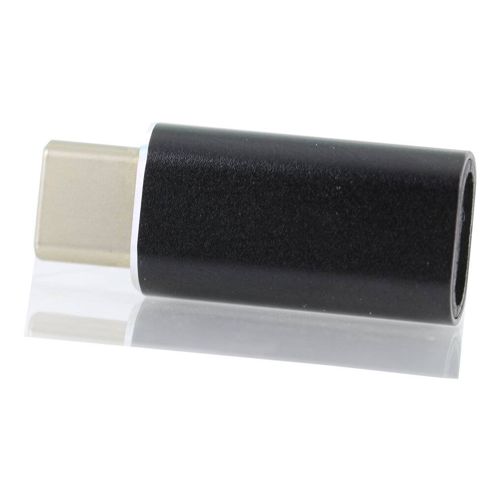 Cyoo - Lightning auf USB-C Adapter - Schwarz Konverter Aufladen und Datensynchronisation-0