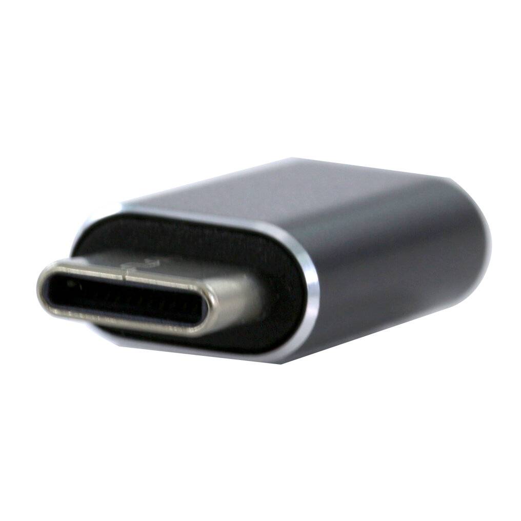 Cyoo - Lightning auf USB-C Adapter - Schwarz Konverter Aufladen und Datensynchronisation-1