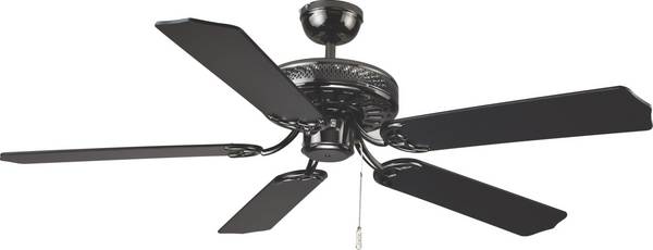 Deckenventilator Pearl Black 132 cm mit Zugkette