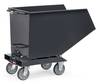 Muldenkippbehälter mit Staplertaschen - 450 l - 750 kg - anthrazitgrau