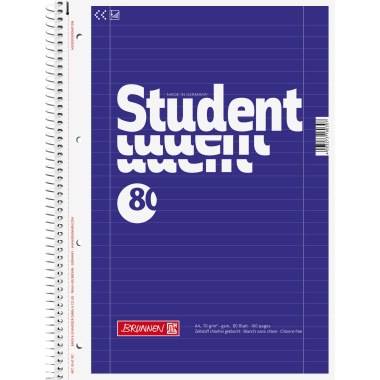 Brunnen Collegeblock Student DIN A4 80Bl. Lin27 lin. 1067927-0