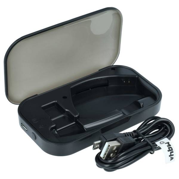 vhbw Ladebox kompatibel mit Plantronics Voyager Legend UC Headset | Inkl. USB-Ladekabel Schwarz