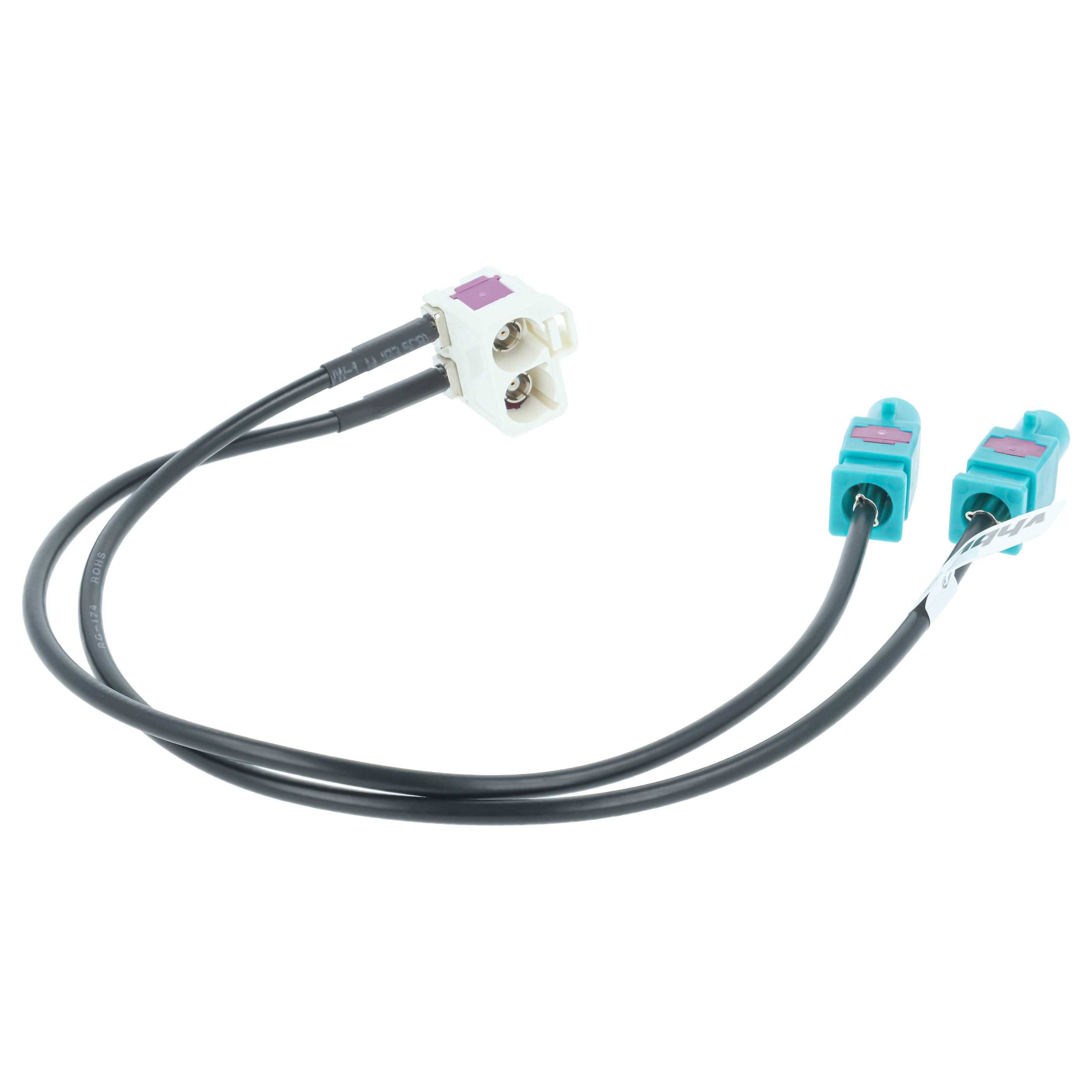 vhbw Antenne Doppel-Fakra (B) Adapter kompatibel mit Audi VW RNS-E | Autoradio - Auto - Adapter-Kabel, 9 cm-3