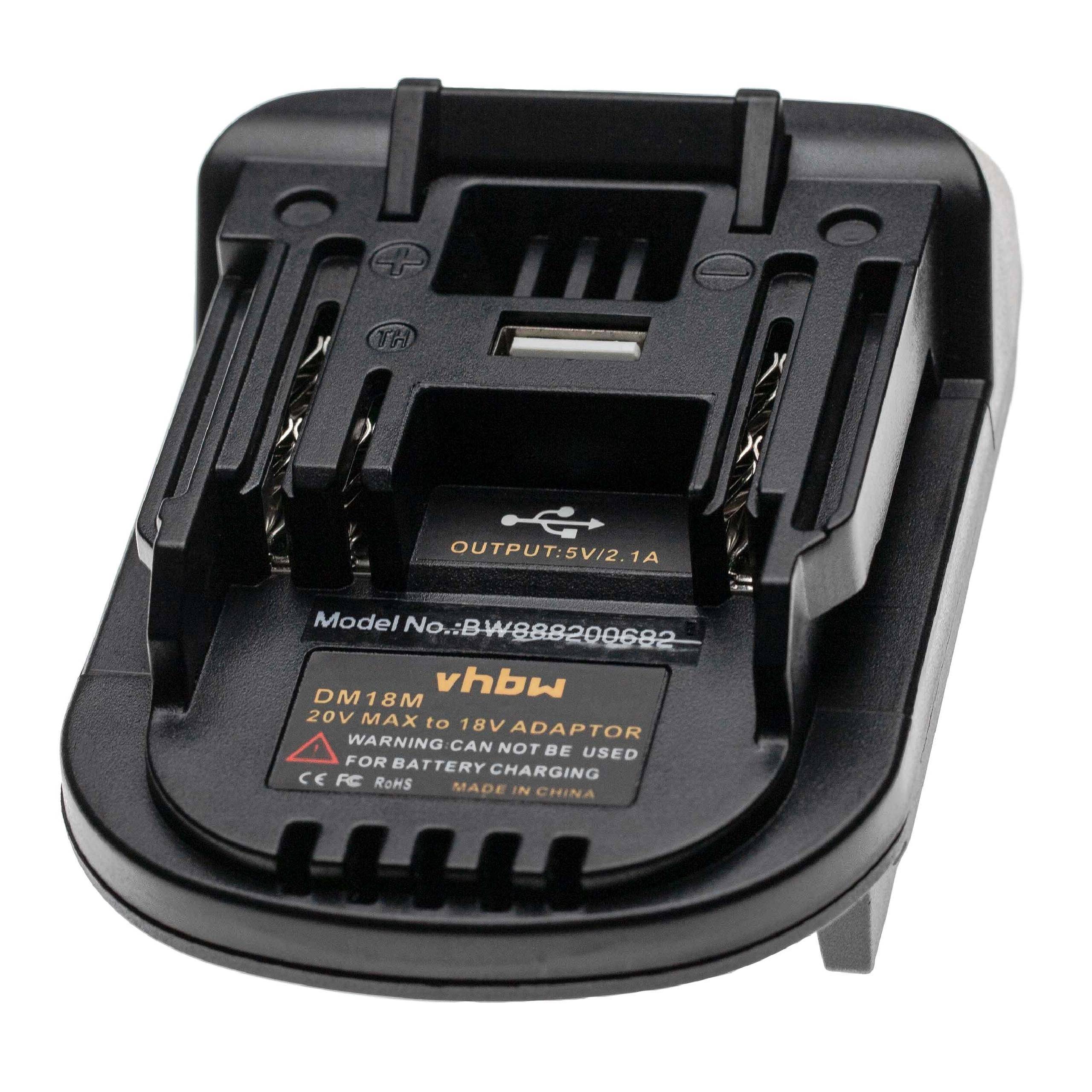 vhbw Akku-Adapter kompatibel mit DeWalt & Milwaukee 20 V Li-Ion Akkus, Makita 18 V Li-Ion Elektrowerkzeugen-2