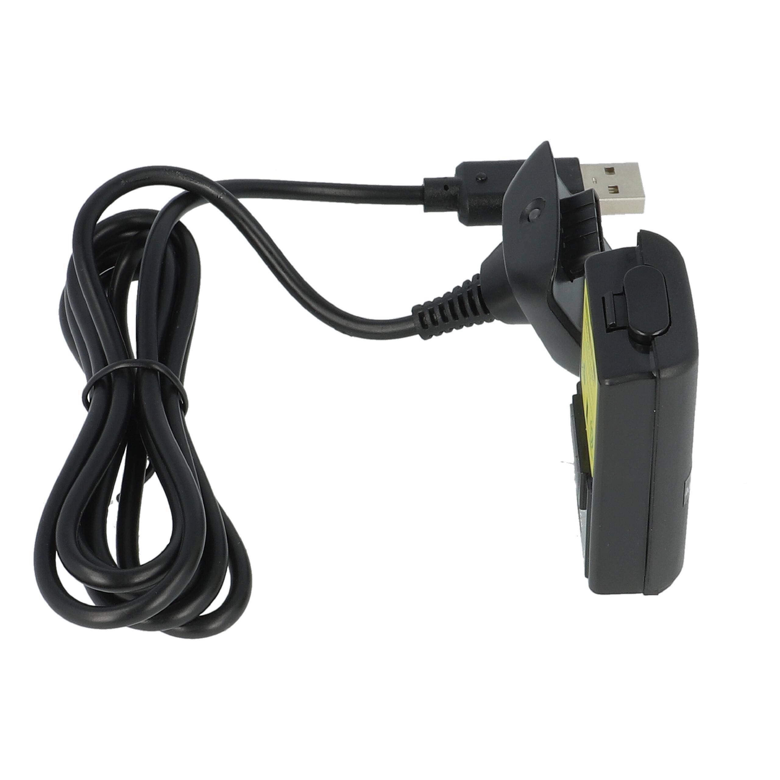 vhbw Play & Charge Kit kompatibel mit Microsoft Xbox 360 Controller | 1x Ladekabel, 1x Akku, Schwarz-3