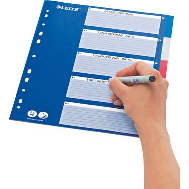 Plastikregister Blanko