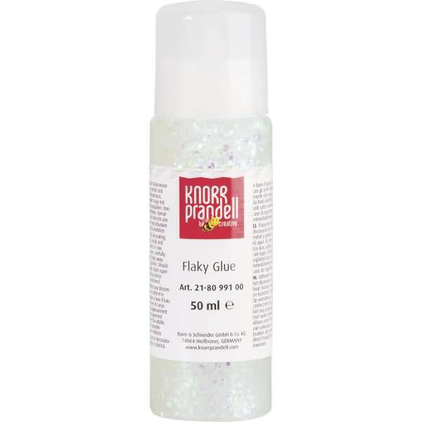 Glitzerfarbe Flaky Glue 50ml weiß-0