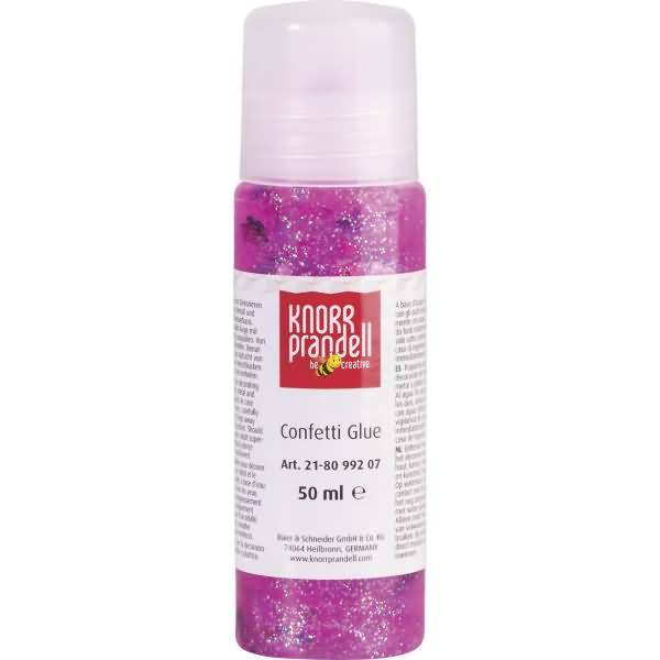 Glitterfarbe Konfetti Glue 50ml Blumen pink-0