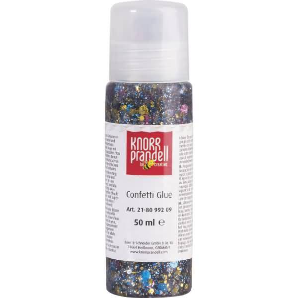 Glitterfarbe Konfetti Glue 50ml Hexagon bunt