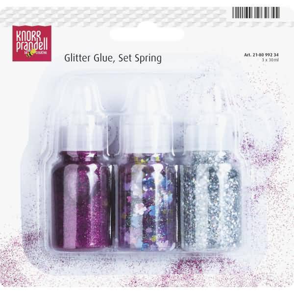 Glitterfarbe Glue Set 3x30ml Spring