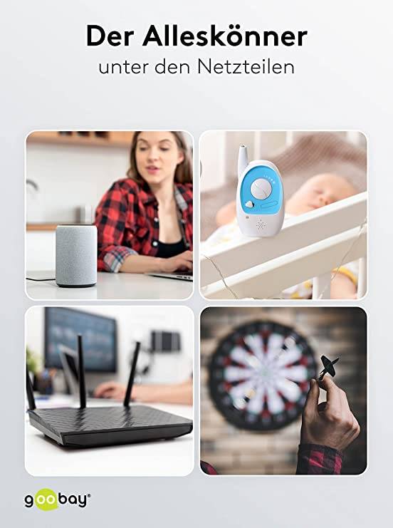 Goobay 53998 Universal Netzteil 3 V - 12 V, max. 27 W / 2,25 A, Netzgerät mit 8x Adaptern DC- & Klinkenstecker, Schwarz-5