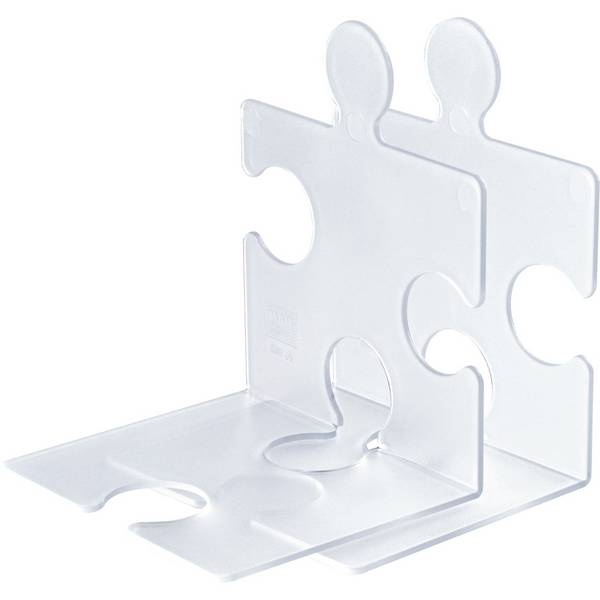 HAN PUZZLE - Buchstütze - Kunststoff - Translucent Clear (Packung mit 2)