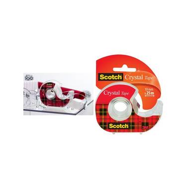 Scotch Klebefilm Crystal Clear 600, inkl. Handabroller