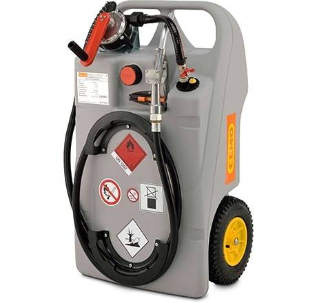 CEMO Dieseltrolley 100 l, mit Kurbelpumpe und Handzapfventil-0