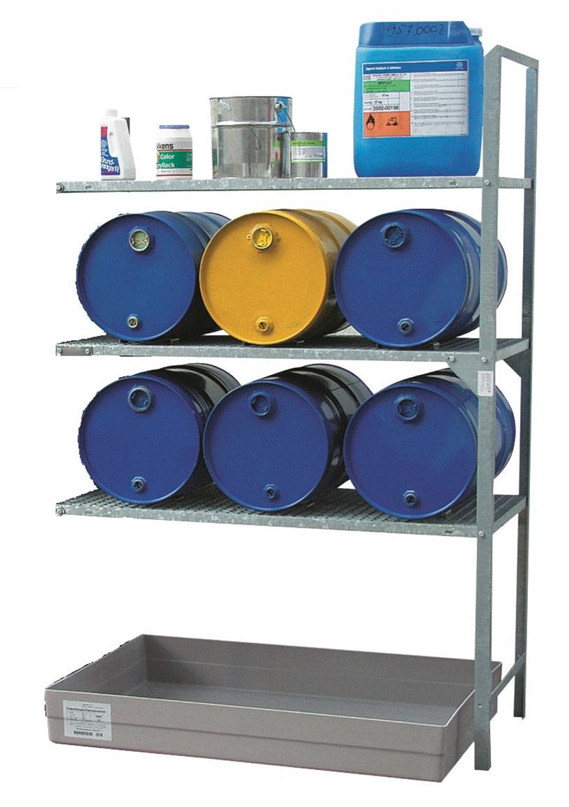 CEMO Fassregal 540 Anbauelement mit GFK-Auffangwanne 150-0