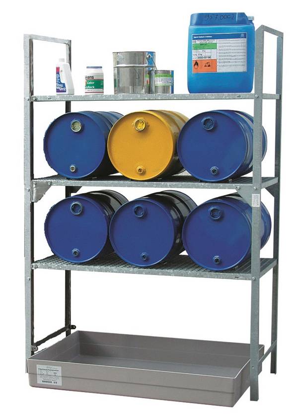 CEMO Fassregal 540 Grundelement mit GFK-Auffangwanne 150