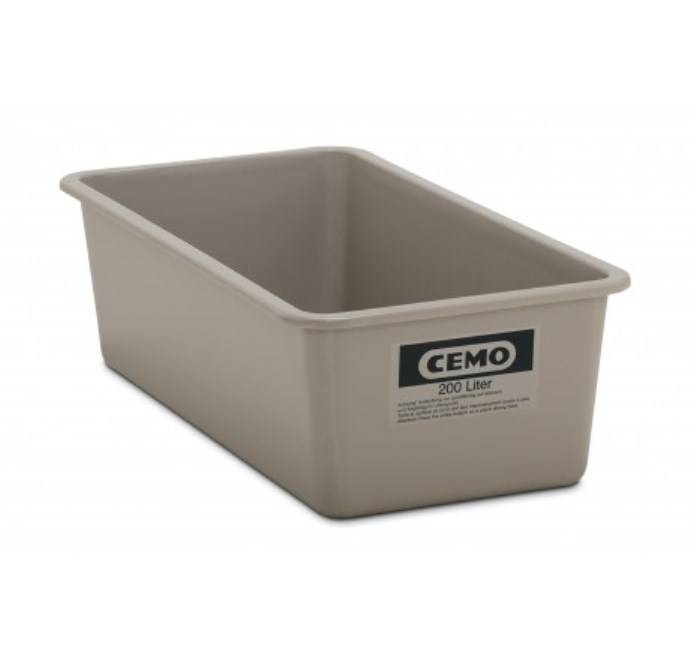 CEMO GFK Rechteckbehälter 200 l flach, grau-0