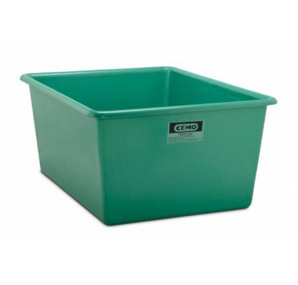 CEMO GFK Rechteckbehälter 1500 l grün