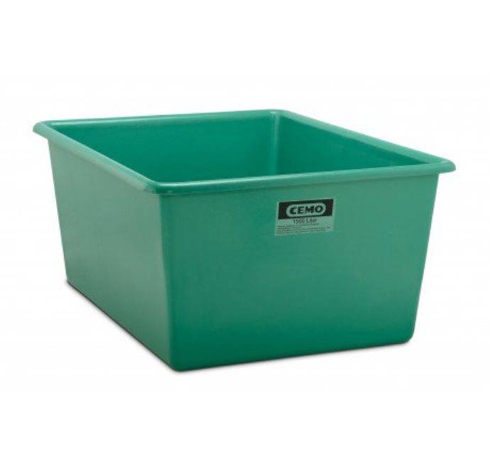 CEMO GFK Rechteckbehälter 1500 l grün-0